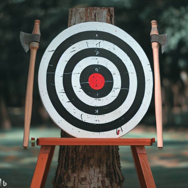 Une cible pour un lancer de hache Une cible pour un lancer de hache